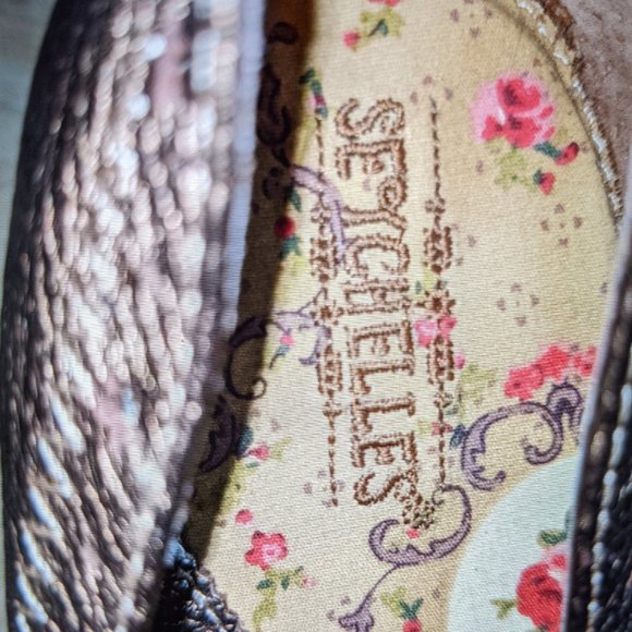 Seychelles brownish bronze leather size 6 wedge shoes - Picture 4 of 7